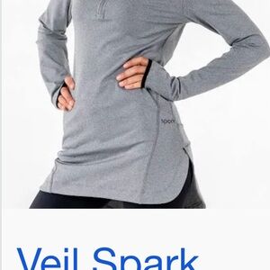 Vici Light Grey Longline Thumbhole Tunic